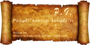 Polyákovics István névjegykártya